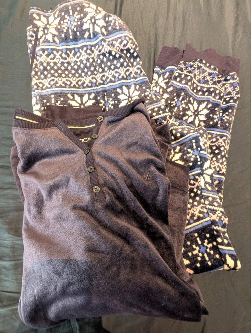 NWT | Nautica navy blue winter pajama set Fleece | XL